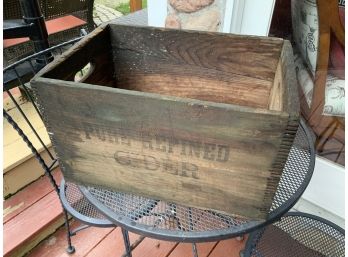 'Pure Refined Cider' Old Wooden Box