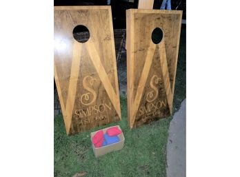 Custom Wooden Cornhole Set