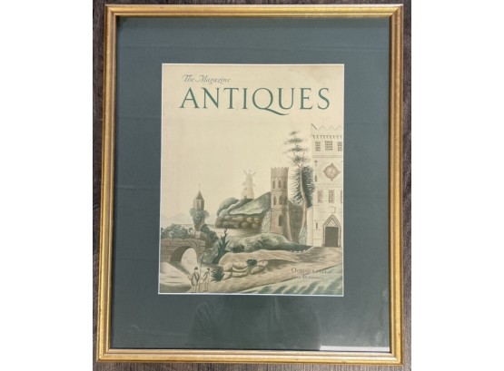 Professionally Matted And Framed Antiques Magazine From 1934