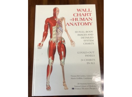 Large Hardcover Book Wall Chart Of Human Anatomy.