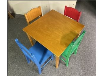 Perfect Little Childrens Table And Four Chairs