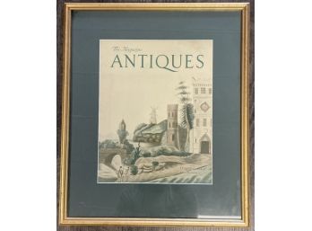 Professionally Matted And Framed Antiques Magazine From 1934