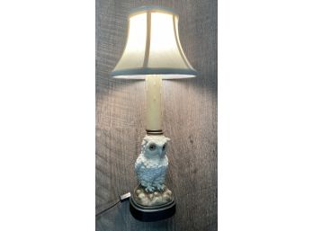 Lovely Owl Porcelain Base Lamp & Shade