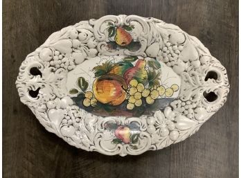 Large Ceramic Platter Made In Italy