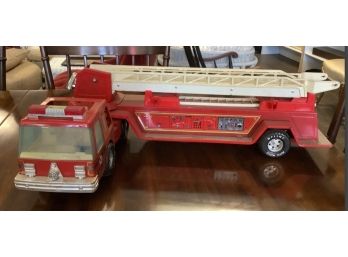 Large Vintage Toy Metal Fire Truck
