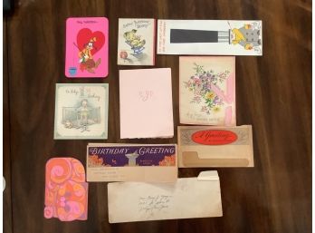 Lot Of Vintage Ephemera - Greeting Cards From The 1940s -1950s