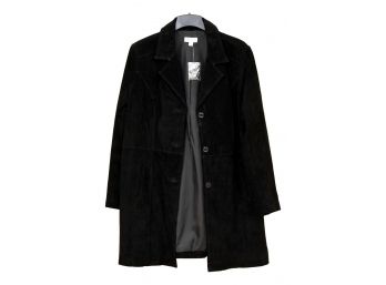 Denim & Co. Black Suede Jacket (Size Large)