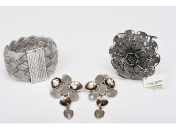 Yvone Christa Cuff Bracelet, Robert Verdi Bracelet And Heidi Klum Earrings