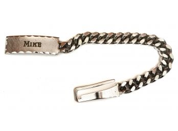Sterling Silver Chain Link ID Bracelet