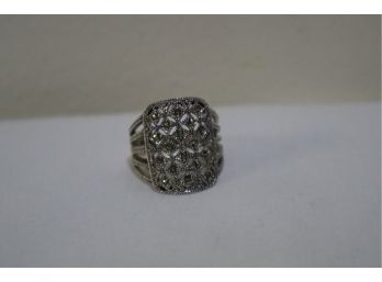 925 Sterling Silver With Marcasites Ring Size 8