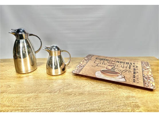 Ready For Coffee - Two Carafes And Placemats