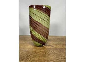 Hand Blown Glass Murano Art Style Vase