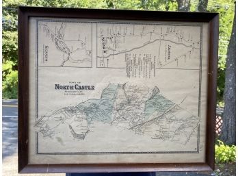 Vintage Framed Map Of Town Of North Castle