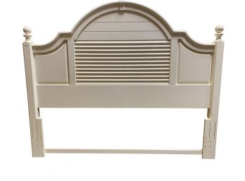 White Painted Wood King Bedstead