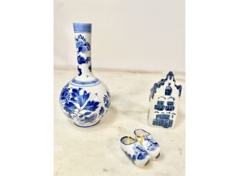 Vintage Delft China Trinket Collection