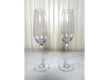 Pair Of Tiffany Champagne Glasses