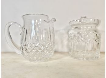 Waterford Duo - Crystal Pitcher & Biscuit Barrel