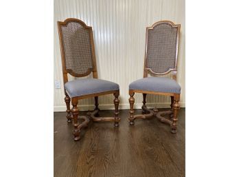 Vintage Pair Of Cane Back  Chairs