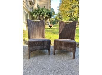 Pair Of Gloster Wicker Dining Chairs