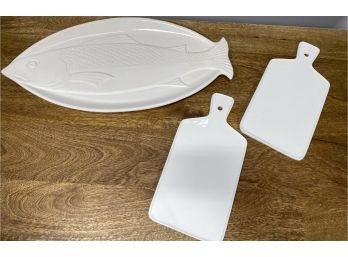 White Dansk Fish Platter & More