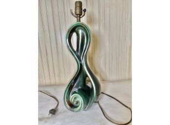 Mid Century Modern Green Ceramic Table Lamp