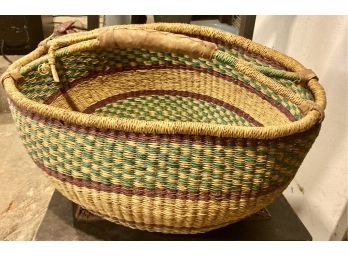 Woven Basket -  Wonderful Condition, Great Colors, Fine Workmanship