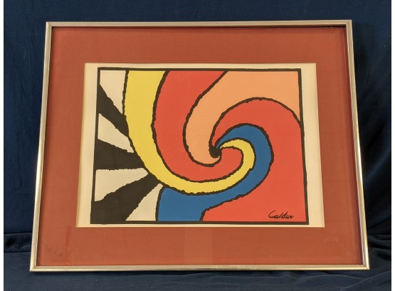 1970s Alexander Calder 'Swirls' Lithograph Signed In Plate