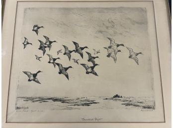1926 Roland Clark Duck Etching Broadhill Flight