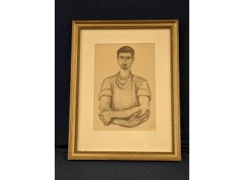 Nils Dardel (188-1943) Lithograph Construction Worker Blue Collar Working Man 1937