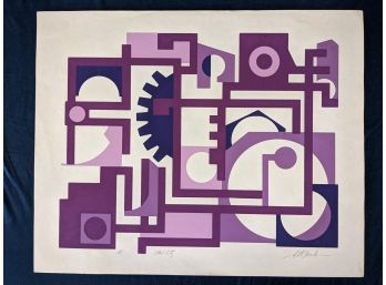 Artist Proof 'Stel City' Silkscreen Pencil Signed Abstract Pittsburgh