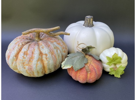 A Pretty Grouping Of Faux Pumpkins