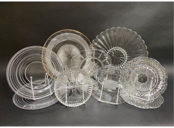 Pressed, Cut & Etched Glass Plate Collection