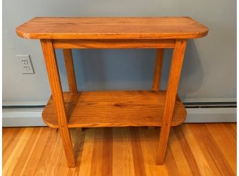 A Small Console Table In Solid Oak