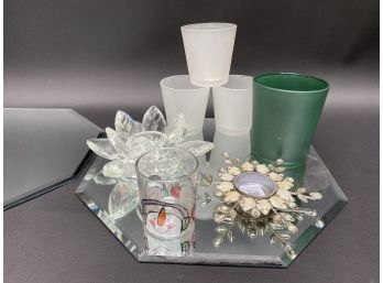 Plate Mirrors & Candle Holders