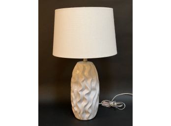 An Abstract White Ceramic Table Lamp