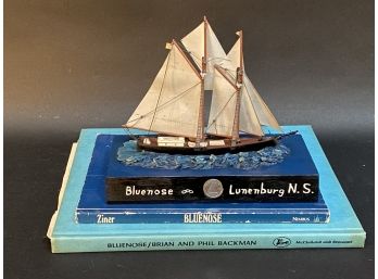 Vintage Bluenose Memorabilia: Model Ship & Books