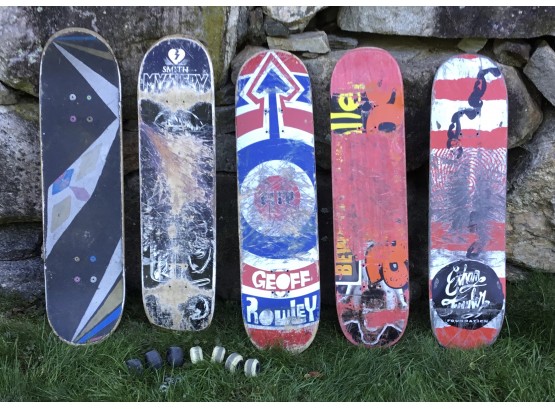 5 Skateboards, Geoff Rowley, Smith Mystery, Ethan Foundation Plus