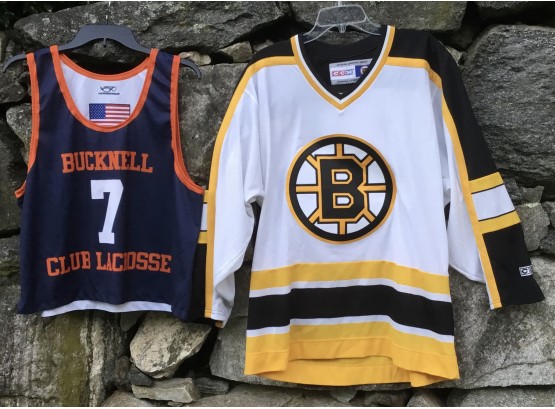 Bruins Hockey Jersey, Bucknell Club Lacrosse Jersey