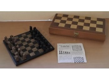Weitnauer Onyx Chess Set & Wooden Chess Set