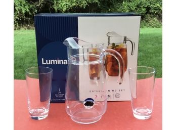 Luminarc Brand New Pitcher & 6 Glasses In Box