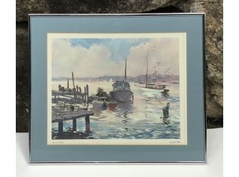 Across The Harbor Signed Print John Pellow