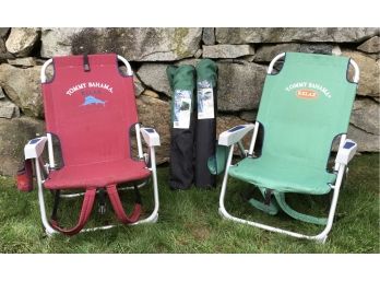 Pr. Tommy Bahama Folding Chairs, Coolers, Plus