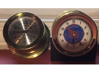 Boston Quartz, Seth Thomas Nautical Brass Captain Tide Clocks