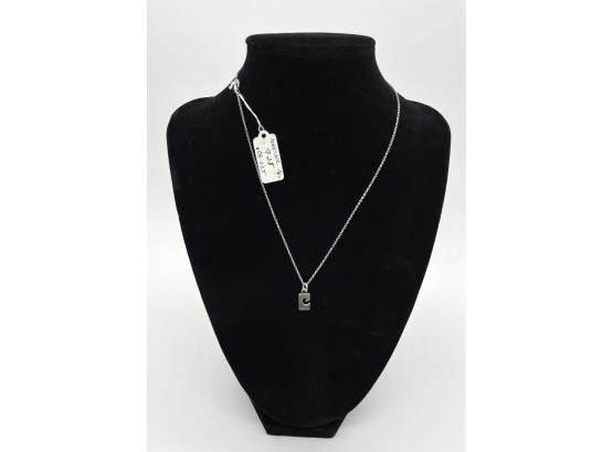 16 Inch Sterling Necklace W/ Pendant