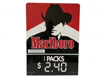 Tin Double Sided Marlboro Cigarette Sign From Street Talker By Stout Industries