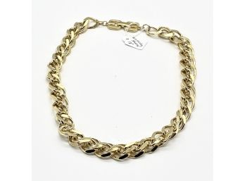 Stunning 18 Gold Tone Givenchy Link Chain Necklace