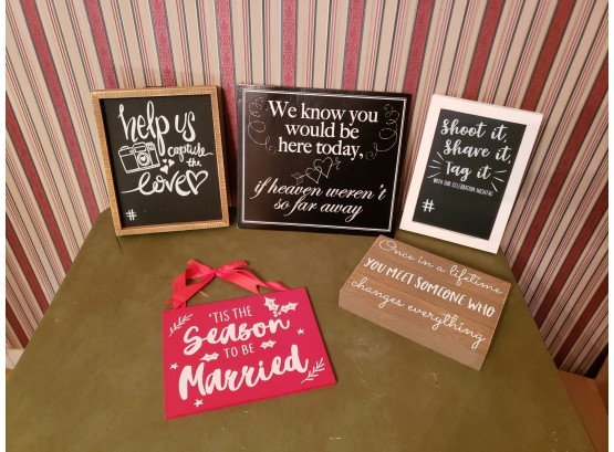 Lot Of Wedding Signs