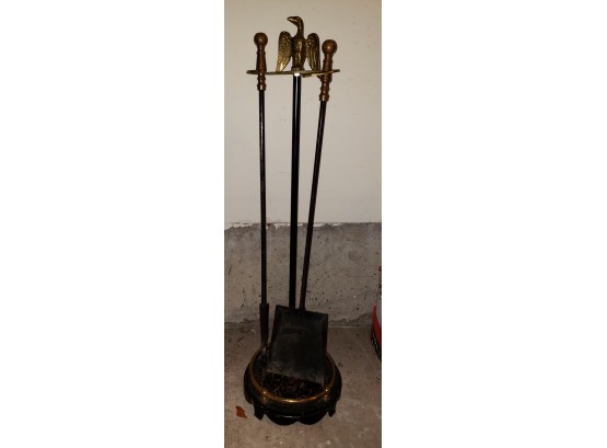 Brass Handled Fireplace Tools