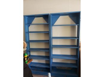 2 Adjustable Height Metal Storage Shelves