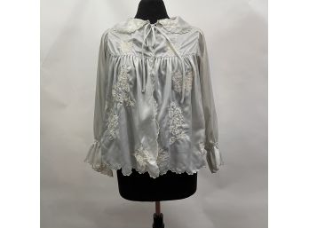 A Silky Bed Jacket - Intricate Detail And Dreamy Colors, Approx Sz M